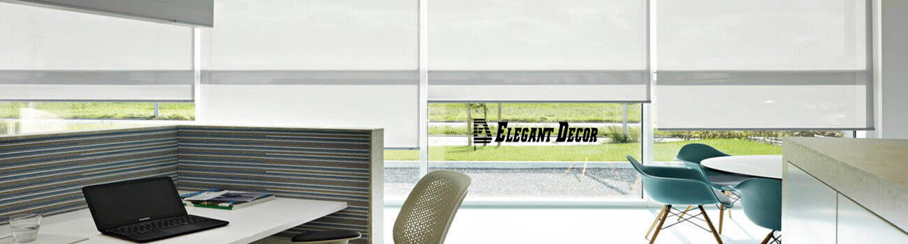 Modern roller blinds for office windows in Delhi